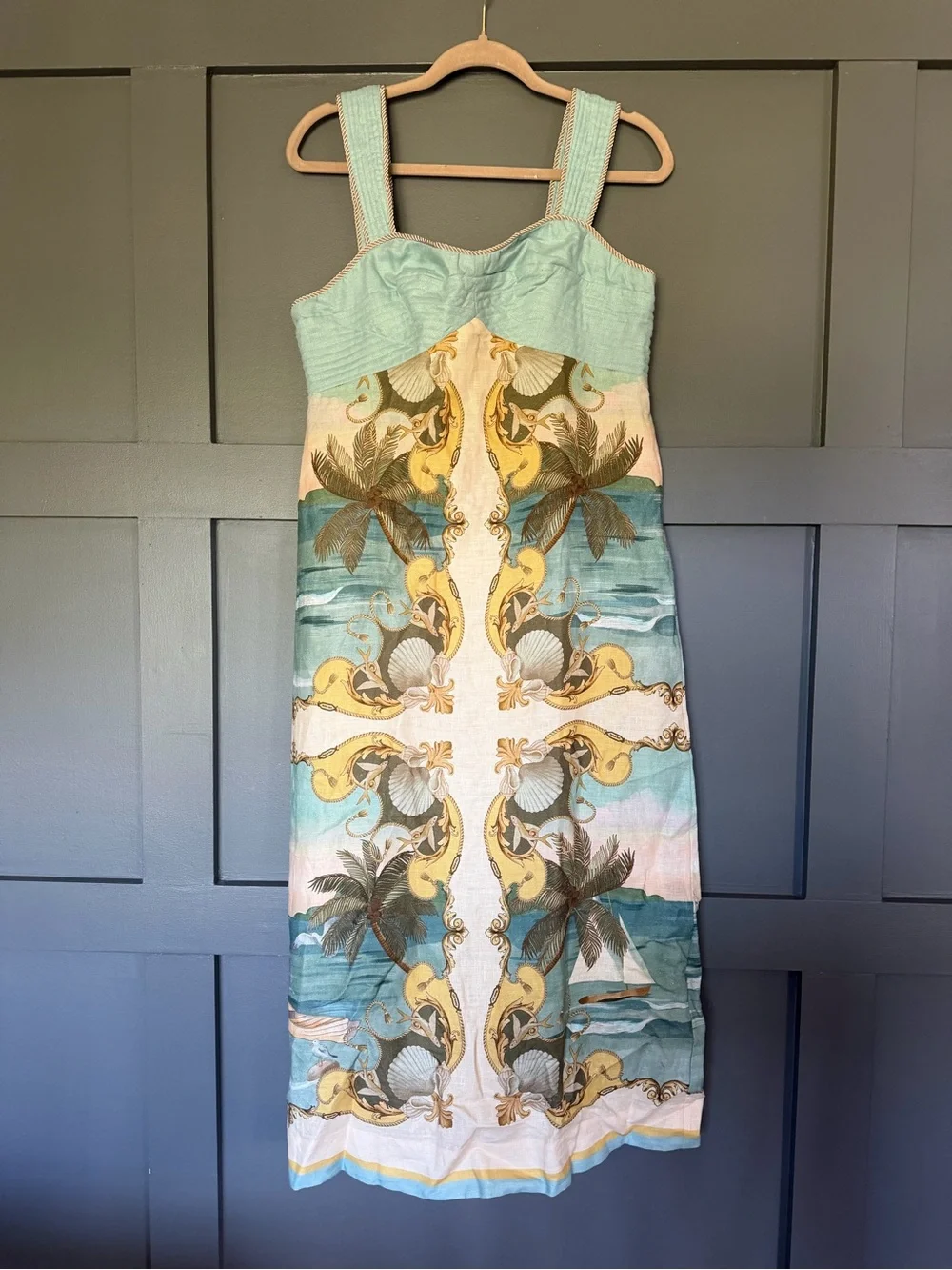 Farm Rio, NWT- Multicolored Royal Sea Maxi Dress - Picture 5 of 11